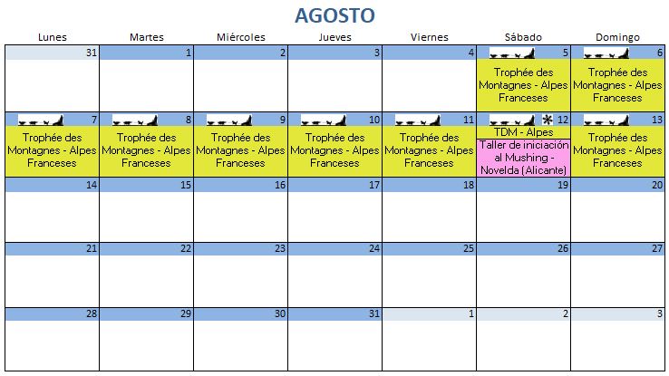 Calendario Agosto - 2017